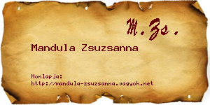 Mandula Zsuzsanna névjegykártya